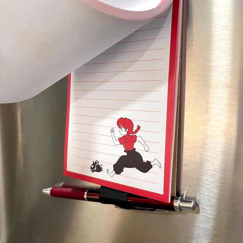 Magnetic Memo Pad: Pigtailed Girl