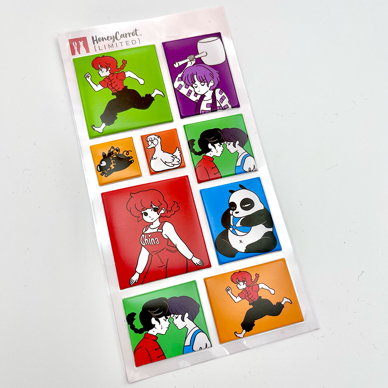 Puffy Sticker Sheet: Pigtailed Girl