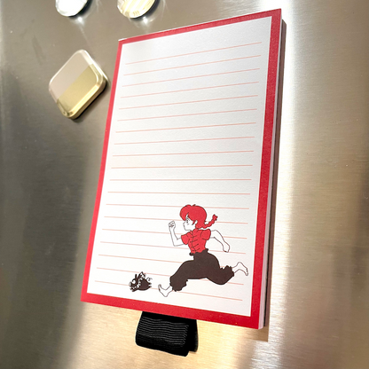 Magnetic Notepad: Pigtailed Girl