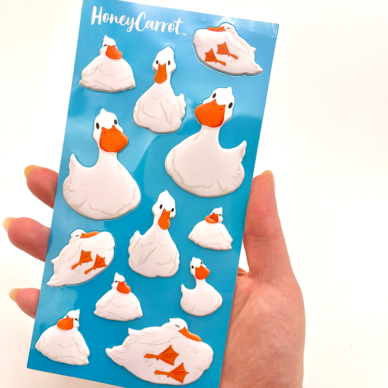 Puffy Sticker Sheet: Ducky